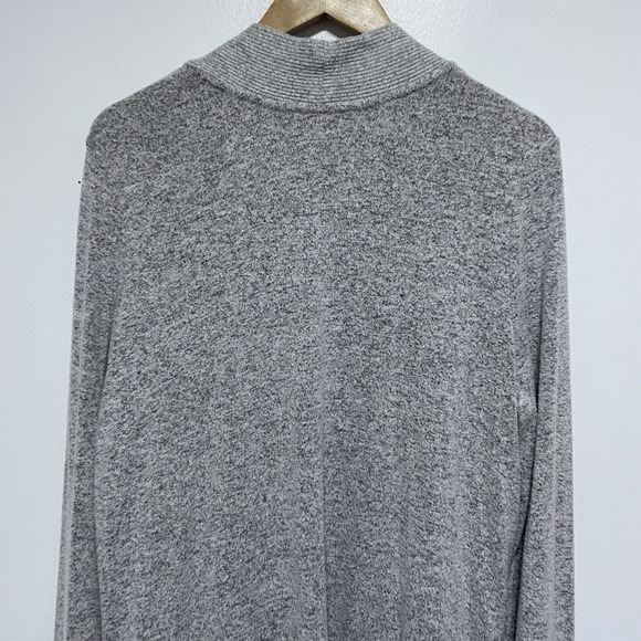 Market Spruce Cardigan Womens XL Gray Heathered Super Soft Stretch Pockets Open - Picture 5 of 9